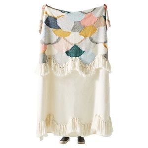 Anthropologie Hello Hydrangea Throw Blanket